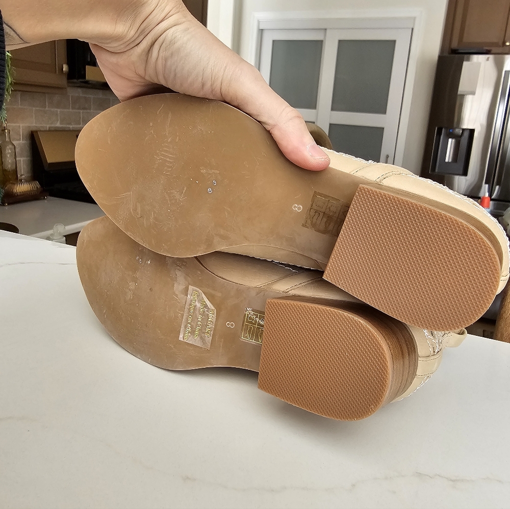 Jeffrey Campbell Anthropologie Taggart Tan Beige Cutout Booties Ankle Boots - Picture 13 of 14